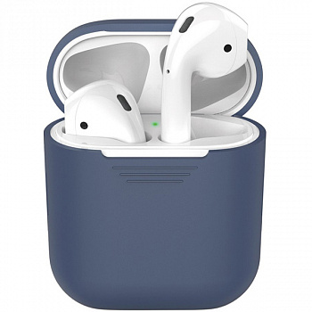 Купить Аксессуар для AirPods Deppa Силиконовый чехол синий в Сочи