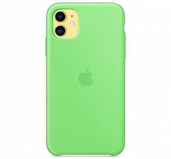 Чехол для iPhone 11 Silicone Case силиконовый зеленый