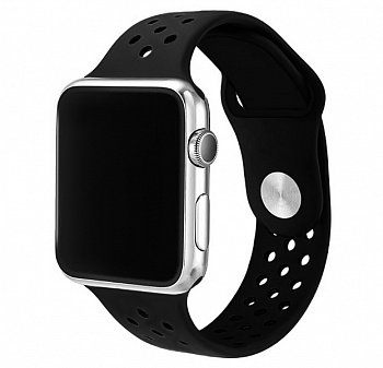 Ремешок Apple Watch 38/40 mm Perforated Sport Band Black