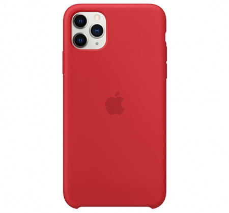Чехол для iPhone 11 Pro Max Silicone Case силиконовый красный