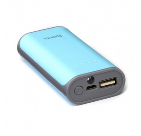 Голубой Power Bank Hoco B21 5200 mAh