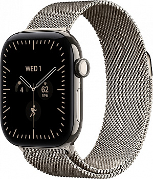 Apple Watch Series 12 42mm Natural Titanium Case with Milanese Loop Natural