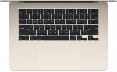 Ноутбук Apple MacBook Air A3241 15.3", 2025, Retina, Apple M4 10 core 4ГГц, 10-ядерный, 24ГБ 512ГБ SSD,  macOS, сияющая звезда [mc6k4hn/a]
