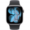 Apple Watch 11 42mm Space Grey Aluminum Case / Black Sport Band