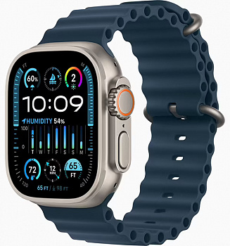 Apple Watch Ultra 2 49mm Titanium Case with Blue Ocean Band ( M/L )