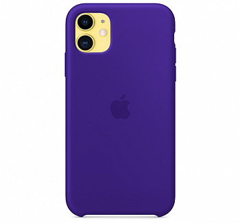 Чехол для iPhone 11 Silicone Case силиконовый темно-пурпурный
