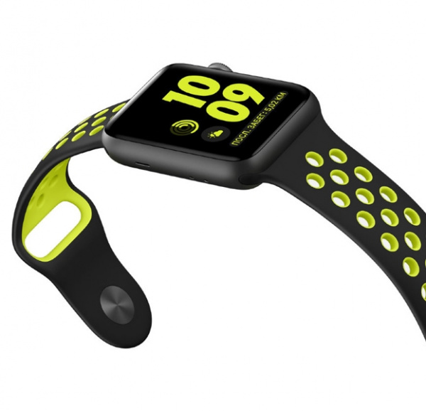 Ремешок Apple Watch 38/40 mm Perforated Sport Band Black/Yellow