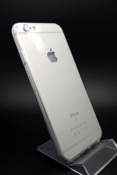 Ультратонкий силиконовый прозрачный чехол с защитой камеры для iPhone 6s / 6 (Прозрачный)