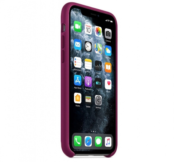 Чехол для iPhone 11 Pro Max Silicone Case силиконовый малиновый