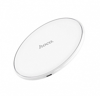Белое беспроводное зарядное устройство Hoco CW6 Fast Transmission
