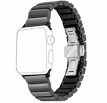 Черный керамический ремешок для Apple Watch 38/40 mm Ceramic Watchband