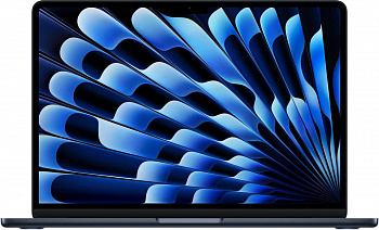 Ноутбук Apple MacBook Air A3240 13.6", 2025, Retina, Apple M4 10 core 4ГГц, 10-ядерный, 16ГБ 256ГБ SSD,  macOS, полночный [mw123hn/a]
