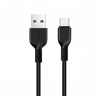 Черный кабель USB/USB Type C Hoco X13 2.4A
