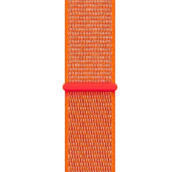 Красно-оранжевый нейлоновый ремешок на липучке для Apple Watch 38/40 mm
