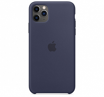 Чехол для iPhone 11 Pro Silicone Case силиконовый темно-синий