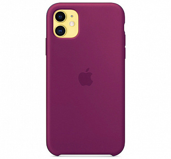 Чехол для iPhone 11 Silicone Case силиконовый малиновый