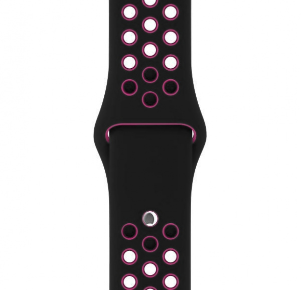 Ремешок Apple Watch 42/44 mm Perforated Sport Band Black/Pink