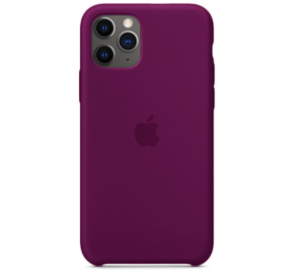 Чехол для iPhone 11 Pro Max Silicone Case силиконовый сливовый