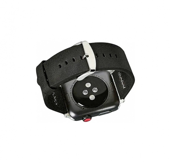 Черный кожаный ремешок для Apple Watch 40/38 mm COTEetCI Leather Premier Band