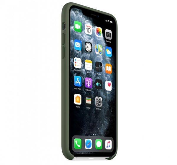 Чехол для iPhone 11 Pro Max Silicone Case силиконовый цвета хаки