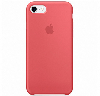 Светло-красный силиконовый чехол для iPhone SE/8/7 Silicone Case