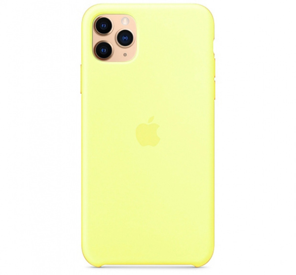 Чехол для iPhone 11 Pro Max Silicone Case силиконовый лимонный