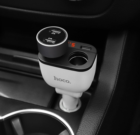 Автомобильное зарядное устройство в прикуриватель 2АЗУ+2USB Hoco Z28