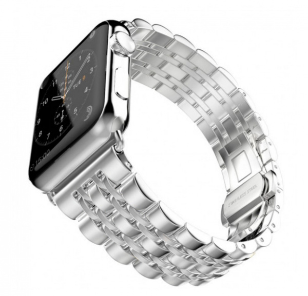 Металлический ремешок для Apple Watch 42/44 mm 7-Bead Metal Band Silver
